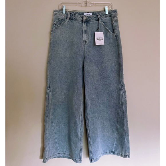 Ceros Wide Leg High Waisted Cropped Denim - Picture 1 of 8